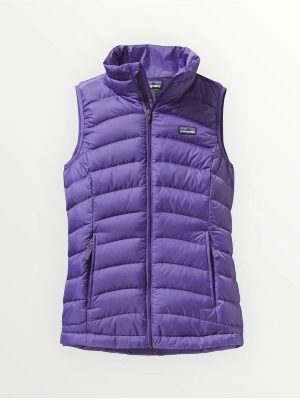 Patagonia Down Sweater Vest Girls medium Purple Quilted Puffer Full Zip